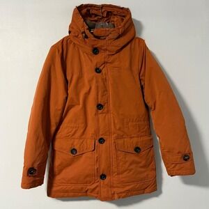 NIX Urban Breath Men's Rust Orange Down Filled Hooded Heavy Parka Jacket Coat M